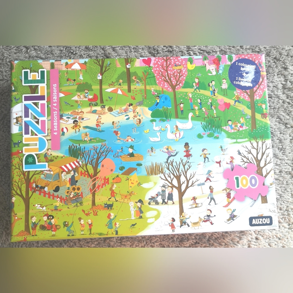 🔆Puzzle 100-Piece 4 Seasons Auzou colorful puzzle